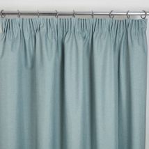 Sundour - Eclipse Blackout Pencil Pleat Curtains Duck Egg Blue 46x54' Fully Lined Ready Made Curtain Pair