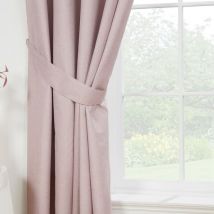 Sundour - Eclipse Blackout Pencil Pleat Curtains Rose Pink 90x54' Fully Lined Ready Made Curtain Pair