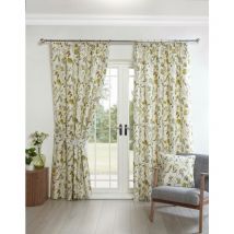 Prestigious Textiles - Sundour Grove Floral Pencil Pleat Curtains Fennel 46x54 - Green