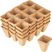 Vasetti biodegradabili quadrati 4 cm 48pz – 0.095m, 0.16m, 11.5cm – Connex