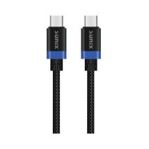 Sunix - 20W usb Typ-C zu usb Typ-C Schnellladekabel Datenkabel kompatibel mit Smartphones Androids Schwarz