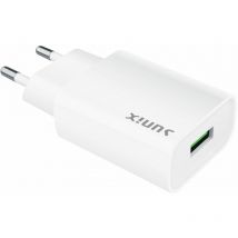 2.1A Netzteil Schnell Ladegerät 1X usb Port Fast Charge Reiseladegerät Steckdose + 1m iPhone Kabel weiß - Sunix