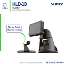 Sunix Autohalter Handy-Halterung Magnetisch für Armaturenbrett Windschutzscheibe schwarz