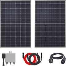 Solar Balkonkraftwerk 860 Watt Easy Switch 2x430 Wp Solarmodule - Sunlit