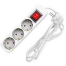 Tischsteckdose 3-fach 1,4 Meter mit Schalter weiß Steckdosen & Buchsen - Sunlit
