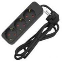 Sunlit Tischsteckdose 3-fach 5 Meter Winkelstecker schwarz Steckdosen & Buchsen