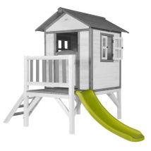 AXI - Casetta per Bambini di Legno Sunny Lodge xl Scivolo Playhouse Giardino