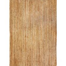 Hellin - sunny jute - Tapis en jute tressé main, lignes naturel 160x230