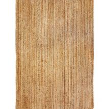 Hellin - sunny jute - Tapis en jute tressé main motif lignes naturel 120x170