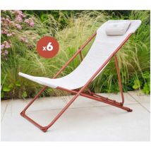 Sunny - Lot de 6 Chiliennes - Acier - Terracotta