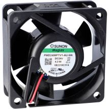 Sunon PMD2406PTV1-A.U.GN Axiallüfter 24 V/DC 61.14 m³/h (L x B x H) 25 x 60 x 60 mm