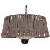 Sunred - Chauffage suspendu Artix Corda 1800 w Halogène Marron