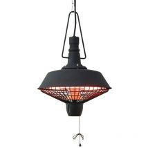 Radiatore Sospeso Indus 2100 w Alogeno Nero RSH16 - Sunred