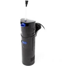 CUP-807 Filtro interno para acuario 700 l/h 4en1 con bomba para acuario, clarificador uvc de 7 w, tubo de oxígeno, con esponja filtrante y biobolas