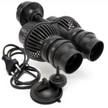 JVP-202AB Strömungspumpe 12000 l/h 24 w Aquarium Pumpe mit 2 schwenkbaren Düsen, Saugnapf und Magnethalter zur einfachen Befestigung - Sunsun