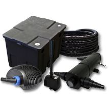 Wiltec - SunSun filtro para 12.000l Estanque con 18W Clarificador y ctf Eco Bomba con 40W 25m tubo funente