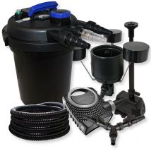 Kit Filtración estanque presión 10000 11W uvc neo8000 70W bomba tubo skimmer fuente jardin - Sunsun
