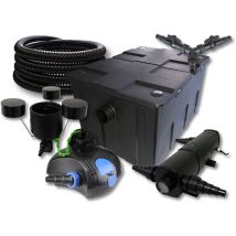 Sunsun Komplettset: Cbf-550 Teichfilter Bis 60000 L Teichfilteranlage, Ctf-12000 Teichpumpe 12000l/h 100w, Cuv-218 Teichklärer 18w, 25m Teichschlauch 