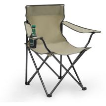 1er Set Campingstuhl Faltbar bis 100 kg Klappstuhl mit Getränkehalter und Tasche, Olive - Sunula