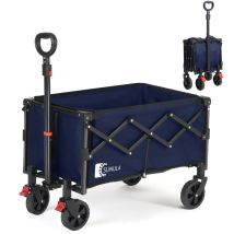 Sunula Chariot Pliable Compact Pour Courses – 80 l – Charge 100 kg – Bleu