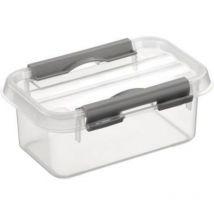Aufbewahrungsbox the q-line 10 x 6,5 x 15 cm (b x h x t) din A5 0,5l Kunststoff transparent