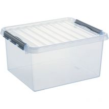 Kunststoff-Box Q-Line 36 l mit Deckel transparent Aufbewahrungsbox Kiste - Sunware