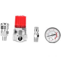 Sunxury Druckreglerschalter Steuerventil Manometer Mit Stecker/buchse Für Luftkompressor