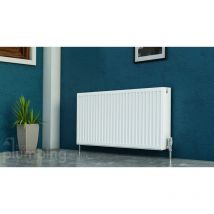 Kartell - Kompact Type 22 Double Panel Double Convector Radiator 400mm h x 800mm w White - White