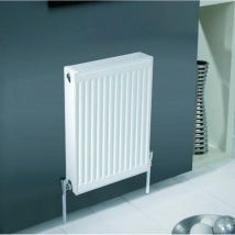 Kartell - k-rad Kompact Type 22 White 750mm x 400mm Double Panel with Double Convector Horizontal Radiator - D704K
