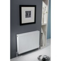 Kartell - k-rad Kompact Type 22 White 750mm x 1100mm Double Panel with Double Convector Horizontal Radiator - D711K