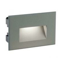 Super eingelassene wand led 3w warmes licht 3000k fÜr außen ip65 in aluminiumfarbe grau98191/16