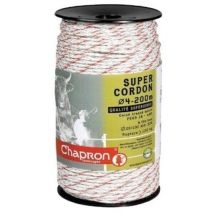 Super Geflochtener Kordel 4 Mm 4 X 200 Weiß / Rot