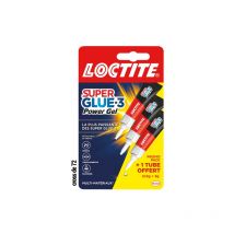 Loctite - super glue3 colle power gel 3 g 2 tubes + 1 gratuit cross x72