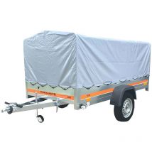 Grande remorque basculante 263X125X110 cm + bâche haute