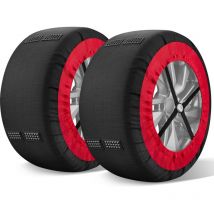 Highsam - super grip snow socks Chaussette neige Textile Homologué en 16662-1 - Deux chaînes à neige pneu voiture(XL)