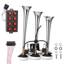 Super laute 3-Röhren-Inline-Hupe, 110 dB, Autohupe, 12,0 V/24 v, universelle Autohupe, 3 Röhren, 1 Reihe, Sirenenhupe, Auto-Tuning-Zubehör, Lieferung