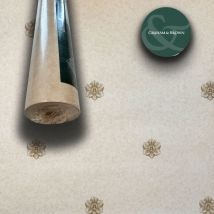 Super stock €0,56 al mq - Rotolo da 5,2mq (10x0,52mt) di Carta da Parati vinilica Top Quality lavabile fiori brown