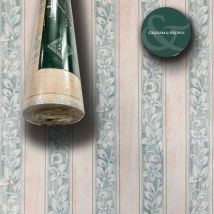 SUPER STOCK €0,56 al mq - Rotolo da 5,2mq (10x0,52mt) di Carta da Parati vinilica Top Quality lavabile RIGHE E FIORI