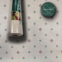 Super stock €0,56 al mq - Rotolo da 5,2mq (10x0,52mt) di Carta da Parati vinilica Top Quality lavabile rombi