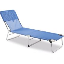 Solenny - Hamaca Plegable Tumbona de Jardín y Playa con 3 Patas Sin Muelles 190x61x30 cm Color Azul