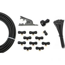 Biotop - Sistema de Nebulización doméstico con Programador. Para refrescar el patio o jardín. con 18 Toberas o puntos de enfriamiento. Si tu jardín