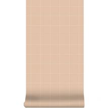 Rosa Kariert Vliestapete 10mx52cm - Superfresco Easy