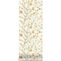 Ushi - Floral - Ocker - Vliestapete - 10m x 52cm - Superfresco Easy
