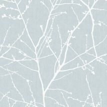 Superfresco Easy - Zweig Hellblau - Vliestapete - 10m x 52cm