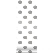 Vliestapete - Punkte - Silber - Metallic Effekt - 10mx52 cm - Superfresco Easy