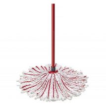 Vileda - Super Mocio Microfibre and Power - Balai Serpillère à Franges - Ultra absorbant et dégraissant - Fibres Rouges et Blanches