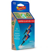 Supertite - Adhésif gel instantané - Blister 3x1g 2513 Union de matériaux - Transparent