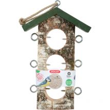Support 3 Boules de graisse en bois massif pour oiseaux Zolux