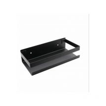 Support à épices de cuisine mural perforé Support à épices en acier inoxydable Support à épices de rangement de cuisine, noir 20cm
