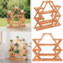 Support à fleurs 110x25x105 cm bois massif de sapin - Support Mural Plante - Rangement Plantes - Jardinière Murale - Étagères Murales - Déco